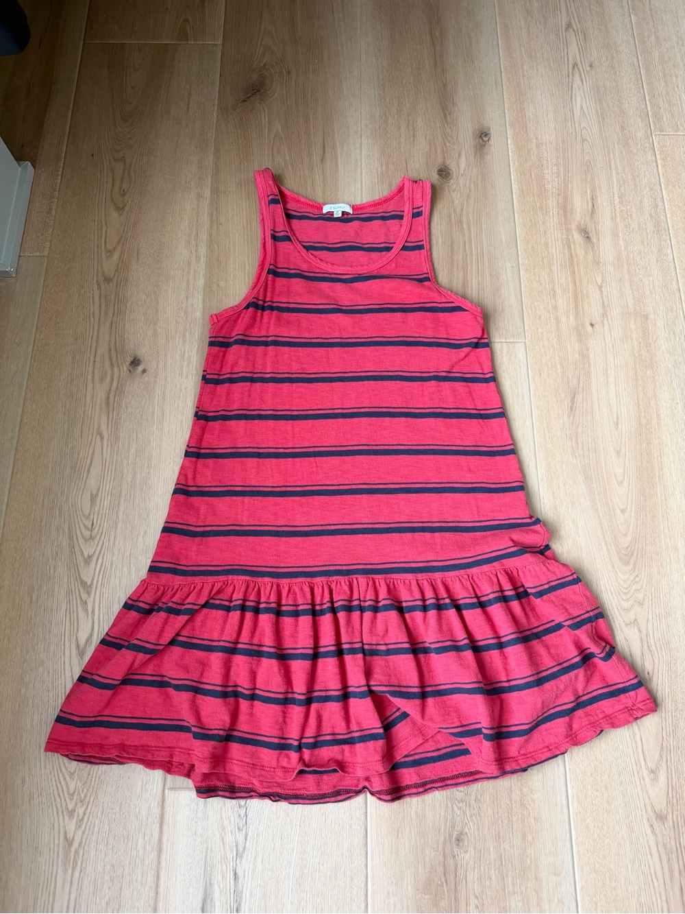 Z Supply Res and Navy Striped Sleeveless Dress